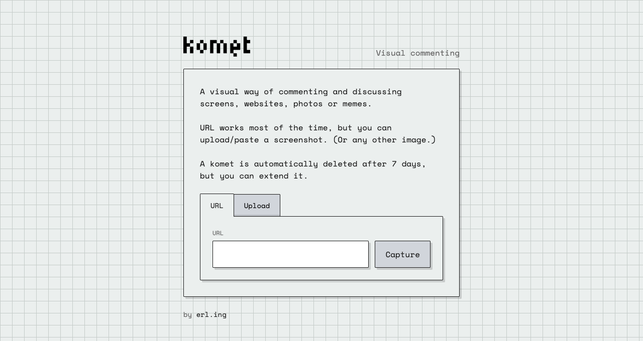 Skjermbilde av komet
