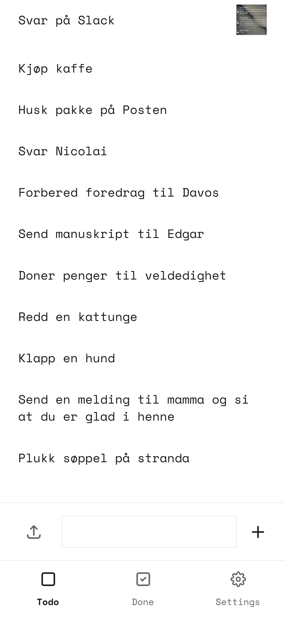 Skjermbilde av Todo